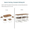 TOPMAX Modern 7-Piece Dining Table Set with Faux Marble Compact 55Inch Kitchen Table Set for 6 - Image 11