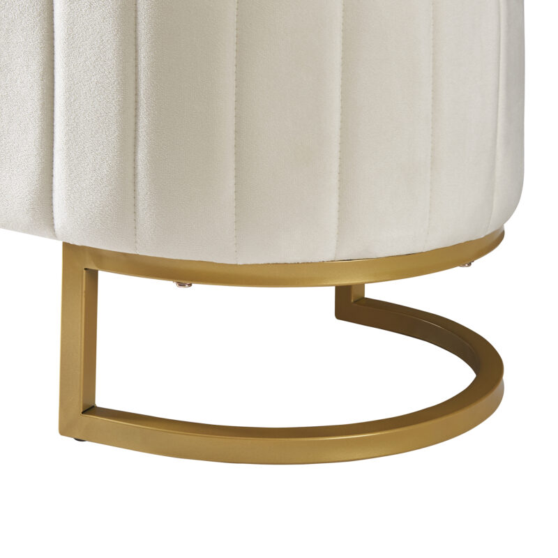 Elegant Upholstered Velvet Storage Ottoman with Button-Tufted,Storage Bench with Metal Legs for Bedroom,Living Room,Fully Assembled Except Legs - Image 7