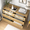 Wood 6 Drawer Dresser for Bedroom, Large Double Dresser with Wide Drawers, Modern Chest of Drawers,Storage Organizer Dresser,Nursery Dresser,for Living Room, Hallway, Bedroom, Kids Bedroom - Image 2
