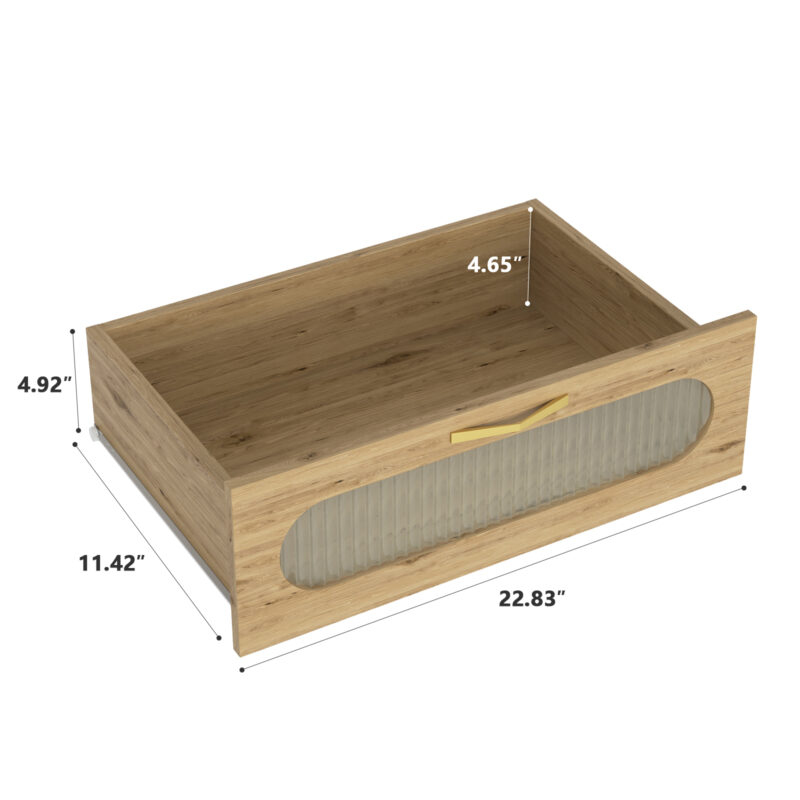 Wood 6 Drawer Dresser for Bedroom, Large Double Dresser with Wide Drawers, Modern Chest of Drawers,Storage Organizer Dresser,Nursery Dresser,for Living Room, Hallway, Bedroom, Kids Bedroom - Image 6
