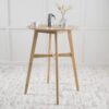 Mid-Century Modern Round Wooden Bar Table – 42" High Bar Table with Tapered Legs for Kitchen, Dining Room or Home Bar - Image 8