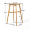 Mid-Century Modern Round Wooden Bar Table – 42" High Bar Table with Tapered Legs for Kitchen, Dining Room or Home Bar - Image 9