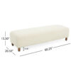 Comfortable Ottoman, White - Image 4