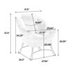Lazy Chair with Ottoman, Modern Lounge Accent Chair with Armrests and a Side Pocket, Leisure Upholstered Sofa Chair Reading Chair with Footrest for Small Space, Corner Chair - Image 6
