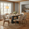 43.3in-59in Extendable Round Dining Table for 4-8,Modern Kitchen Oval Dining Table with Removable Leaves Space Saving,Wood Base with Storage Shelf for Kitchen Living Room - Image 20
