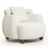 Nordic Style Lazy-Style clubchair 38 Inches, Chenille Fabric Bucket Chair, Decorative Sofa, Soft Cushion with pillow, for Living Room, Study, and Relaxation Room - Image 6