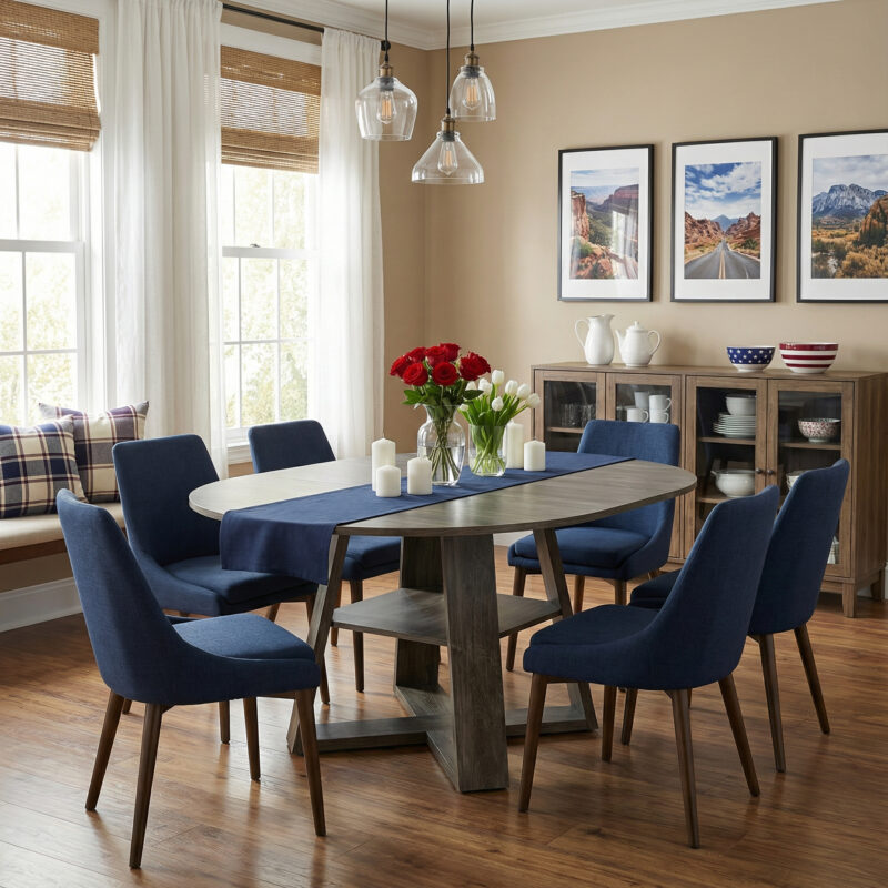 43.3in-59in Extendable Round Dining Table for 4-8,Modern Kitchen Oval Dining Table with Removable Leaves Space Saving,Wood Base with Storage Shelf for Kitchen Living Room - Image 15