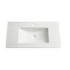 36" Ceramic Basin Sink, 0.8" Ultra-Thin Profile, Single Faucet Hole, Sink Only, Cabinet Not Included, Compatible With Drawer Bathroom Vanity Cabinets, White - Image 3