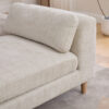 83.1"Wide Modern Upholstered End of Bed Bench with Armrests, Chenille Chaise Lounge Couch with 2 Bolster Pillows, Daybed with Rubberwood Legs For Living Room,Bedroom,Apartment,Guestroom - Image 10