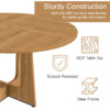 Round Dining Table for 4 - 47 Inch Farmhouse Kitchen Table, MDF Circle Table with Oak Finish, 300lb Weight Capacity, Easy Assembly for Dining Room, Kitchen, Living Room - Spiced Round Table - Image 12