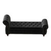 64.5" Bed Bench for Bed Room Nails Tufted Chaise of Lounge with Storage Velvet Upholstery Black - Image 6