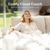 Oversized L Shaped Sectional Couch for Living Room, Extra Large Deep Seat Modular Sectional Sofa with Washable Covers, Modern Cloud Couch for Apartment, Bedroom (Beige, U Shape 8 Seat) - Image 3
