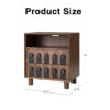 26" Tall Modern Nightstand with Charging Station, 23.75'' Wide Wood Bedside Table w/2 Storage Drawers, Large Mid Century End Table for Bedroom, Living Room, Curve mirror Design - Image 11