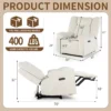 400 LBS Big and Tall Power Recliner, Dual Motor, USB-C, Oversized Chair - Image 7