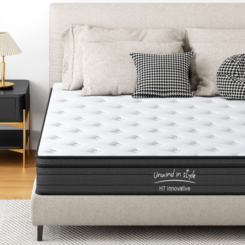 King Size Mattress,10 Inch Hybrid Mattress, Individually Pocketed Innerspring, Medium Firm - Image 3