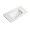 36" Ceramic Basin Sink, 0.8" Ultra-Thin Profile, Single Faucet Hole, Sink Only, Cabinet Not Included, Compatible With Drawer Bathroom Vanity Cabinets, White - Image 2