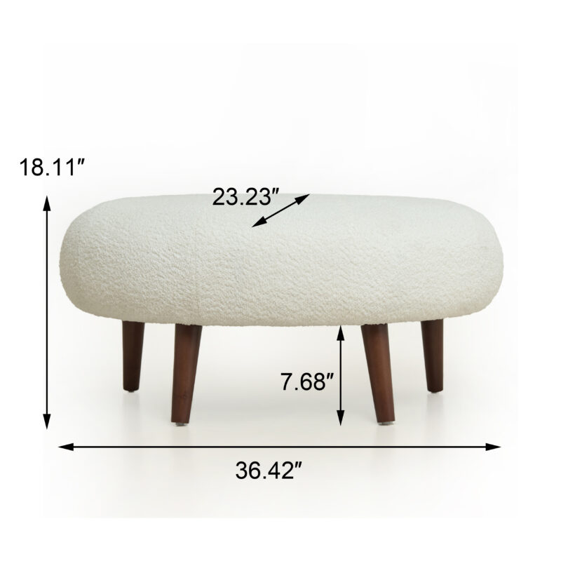 Nordic Style Lazy-Style clubchair 36 Inches Chenille Fabric Bucket Chair Decorative chair Soft Cushion with pillow with ottoman for Living Room Study and Relaxation Room - Image 13