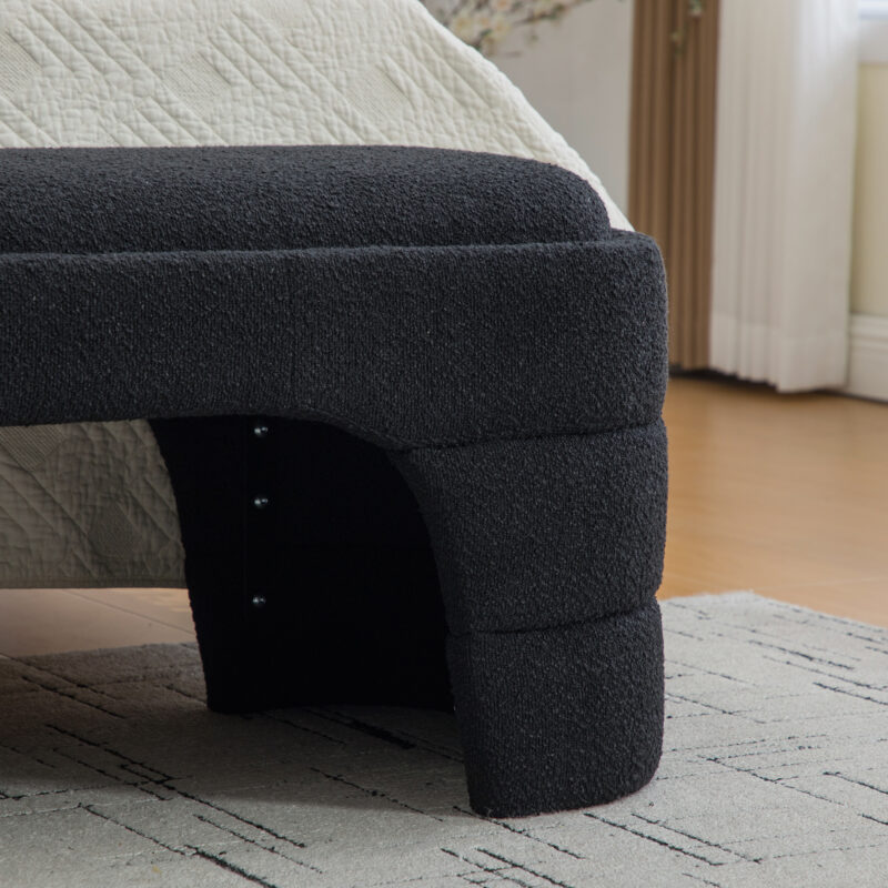64.96"Wide Modern Upholstered Armless Upholstered Bedroom Benches End of Bed Bench for Entryway, Ottoman Foot Stool for Living Room and Bedroom, Entryway - Image 12