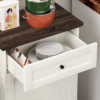 10 Gallon Tilt Out Trash Cabinet Freestanding Trash Bin Cabinet Wood Garbage Recycling Cabinet with Drawer Pet Proof Trash Can Holder for Kitchen Living Room, Antique White (Not include trash can) - Image 4