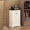 10 Gallon Tilt Out Trash Cabinet Freestanding Trash Bin Cabinet Wood Garbage Recycling Cabinet with Drawer Pet Proof Trash Can Holder for Kitchen Living Room, Antique White (Not include trash can) - Image 6