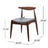 5-Piece Dining Set 1 Table 4 Chairs, Rubberwood Frame, Faux Wood Tabletop, Retro - Elegant for Kitchen & Family Dining - Image 5