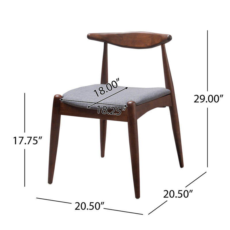 5-Piece Dining Set 1 Table 4 Chairs, Rubberwood Frame, Faux Wood Tabletop, Retro - Elegant for Kitchen & Family Dining - Image 5