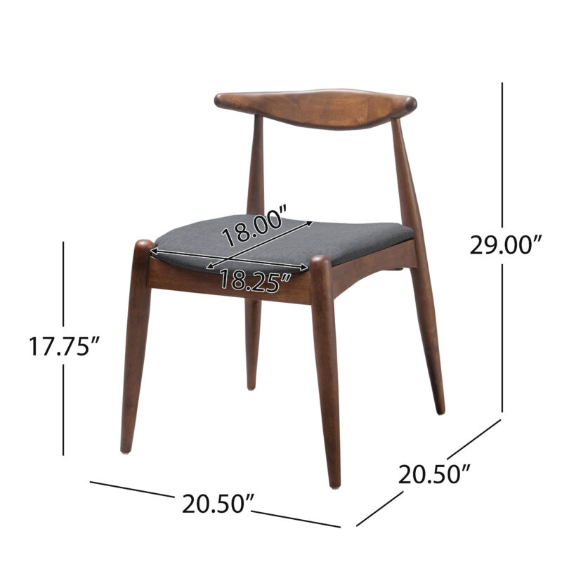 5-Piece Dining Set 1 Table 4 Chairs, Rubberwood Frame, Faux Wood Tabletop, Retro - Elegant for Kitchen & Family Dining - Image 12
