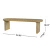 Indoor Pine Dining Bench, 62.9''L Solid Wood Seating, 350lbs Weight Capacity, Fits 3 People for Kitchen, Dining Room & Living Space - Image 7