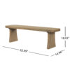 Indoor Pine Dining Bench, 62.9''L Solid Wood Seating, 350lbs Weight Capacity, Fits 3 People for Kitchen, Dining Room & Living Space - Image 4