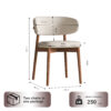 Mid-Century Modern wood feet Dining Chair Set of 2, Stylish Wooden Chairs for Dining Room, Kitchen, or Living Room, Comfortable & Durable, Easy to Assemble - Image 6