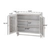 24.8"Glass Door Vintage Double Door Wall Cabinet with Three Tiers of Storage with Towel Rack, for Bathroom, Kitchen,Dining Room - Image 10