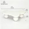 46'' Funky Unique Modern Coffee Table, Abstract Irregular Shape Low Profile Wooden Living Room Table with Ball Legs,Cute Center Tables,Tea Table for Bedroom,Apartment,Living Room - Image 9