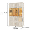 Portable Wardrobe Closet Storage Organizer for Clothes,Clothes Dresser,17 Magnetic Doors-17 Cubes & 1 Hanging Rod,6 pcs hangers , Baby Wardrobe Storage Cabinet,White - Image 8