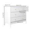 White 4-Drawer Kids Dresser, Wooden Storage Cabinet for Toddler Bedroom, Nursery, Closet, Baby Nightstand Organizer for Living Room or Apartment, 35.4" Wide - Image 6