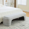 64.96"Wide Modern Upholstered Armless Upholstered Bedroom Benches End of Bed Bench for Entryway, Ottoman Foot Stool for Living Room and Bedroom, Entryway - Image 7