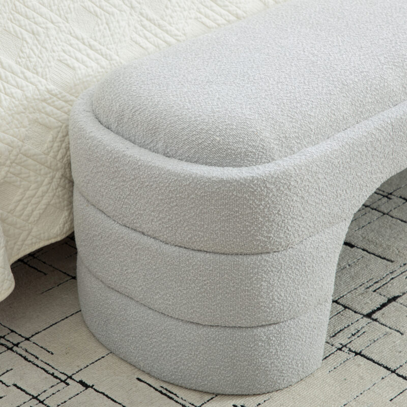 64.96"Wide Modern Upholstered Armless Upholstered Bedroom Benches End of Bed Bench for Entryway, Ottoman Foot Stool for Living Room and Bedroom, Entryway - Image 6