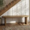 Indoor Pine Dining Bench, 62.9''L Solid Wood Seating, 350lbs Weight Capacity, Fits 3 People for Kitchen, Dining Room & Living Space - Image 5