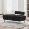 49.6" Wide Upholstered Mini Loveseat with Metal Legs, 2-Seater Small Sofa End of Bed Bench Window Ottoman Footrest with Adjustable Back for Living Room Bedroom Entryway Hallway Small Space - Image 15