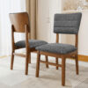 Upholstered Dining Chairs Set of 4, Ergonomic Mid-Century Modern Dining Chairs with Sturdy Rubberwood Frame, Non-Slip Kitchen Chairs for Dining Room,Kitchen, Cafe - Image 9