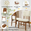 Upholstered Dining Chairs Set of 4, Ergonomic Mid-Century Modern Dining Chairs with Sturdy Rubberwood Frame, Non-Slip Kitchen Chairs for Dining Room,Kitchen, Cafe - Image 5