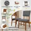 Upholstered Dining Chairs Set of 4, Ergonomic Mid-Century Modern Dining Chairs with Sturdy Rubberwood Frame, Non-Slip Kitchen Chairs for Dining Room,Kitchen, Cafe - Image 13