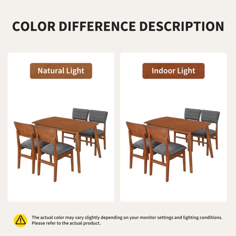 Upholstered Dining Chairs Set of 4, Ergonomic Mid-Century Modern Dining Chairs with Sturdy Rubberwood Frame, Non-Slip Kitchen Chairs for Dining Room,Kitchen, Cafe - Image 11