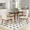 5-Piece Dining Table Set with One Solid Wood Frame Table and 4 Upholstered Chairs for Dining Room - Image 4