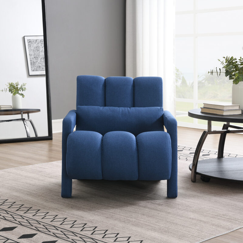 Modern Upholstered accent chair, Comfortable Linen Fabric with a pillow for Living room,bedroom - Image 3