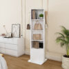 360° rotating makeup cabinet, jewelry cabinet with a full-length mirror, standing storage cabinet with a coat rack, 4 layers of open shelves and 2 layers of built-in shelves - Image 13