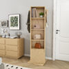360° rotating makeup cabinet, jewelry cabinet with a full-length mirror, standing storage cabinet with a coat rack, 4 layers of open shelves and 2 layers of built-in shelves - Image 3