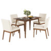 5-Piece Dining Table Set with One Solid Wood Frame Table and 4 Upholstered Chairs for Dining Room - Image 6