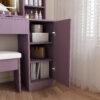 Stylish Vanity Desk Set with Padded Stool & Adjustable LED Lighted Mirror (3 Color Modes), Modern Bedroom Makeup Vanity Desk Combo, Purple - Image 12
