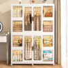 Portable Wardrobe Closet Storage Organizer for Clothes,Clothes Dresser,12 Magnetic Doors-12 Cubes & 2 Hanging Rod,16 pcs hangers , Baby Wardrobe Storage Cabinet,White - Image 8