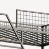 Full size loft metal bed with black for bedroom and dormitory, with built-in charging station and LED lighting - Image 7